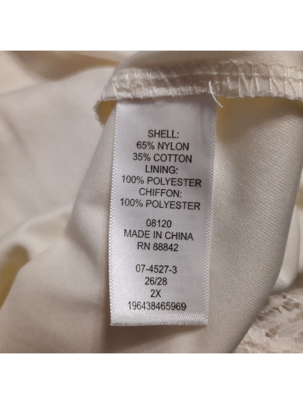Roamans Long Sleeve Ivory Blouse Size 2X (26/28) - Picture 6 of 7
